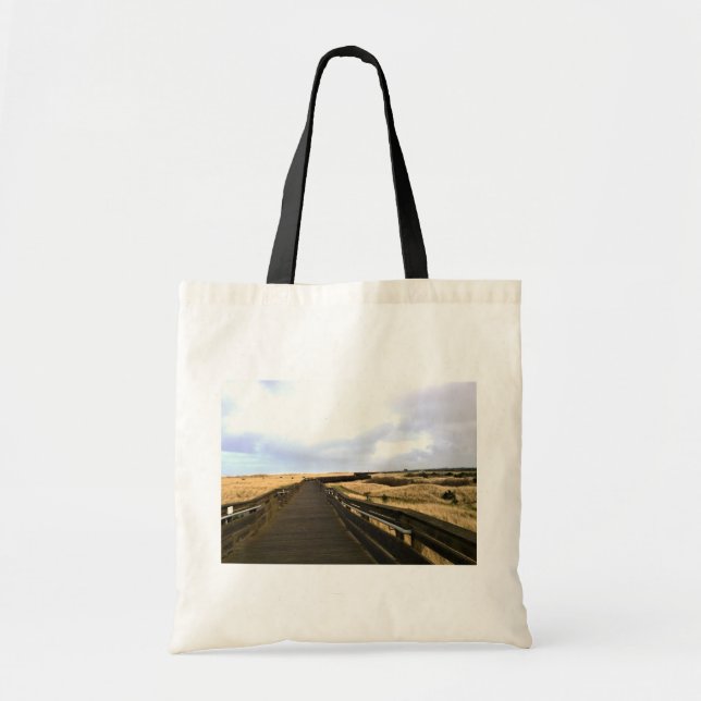 Tote Bag Sur la promenade, Long Beach, Washington (Devant)
