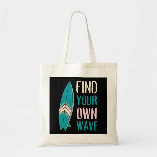 Tote Bag Surf Trouvez votre propre carte Surf Wave (Devant)