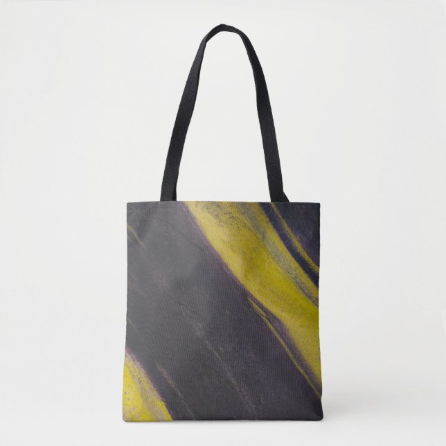Tote Bag Surface noire et jaune (Devant)