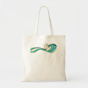 Tote Bag Surfer Vintage vague Rétro surf Surf plage Rétro