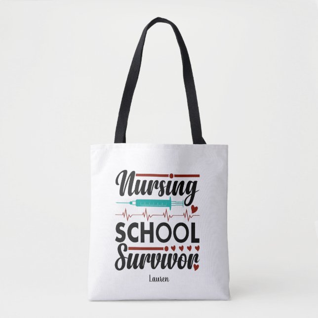 Tote Bag Survivant de l'infirmière étudiante (Devant)