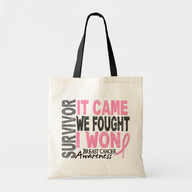 Tote Bag Survivant du cancer du sein Il est arrivé que nous (Devant)