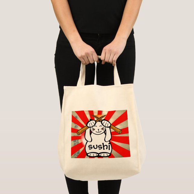 Tote Bag Sushi Maneki Neko Fourre-tout (Devant (produit))