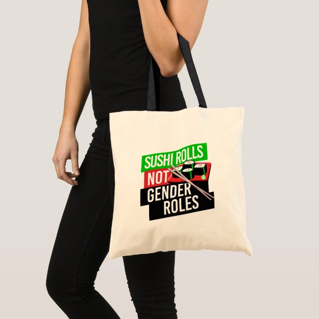 Tote Bag Sushi Rolls pas les rôles de genre (Devant (produit))