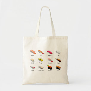 Tote Bag sushi Wasabi Cuisine japonaise mignonne