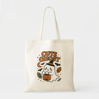 Tote Bag Süßer Geist Kürbis Halloween Herbst Kunst Tragetasche