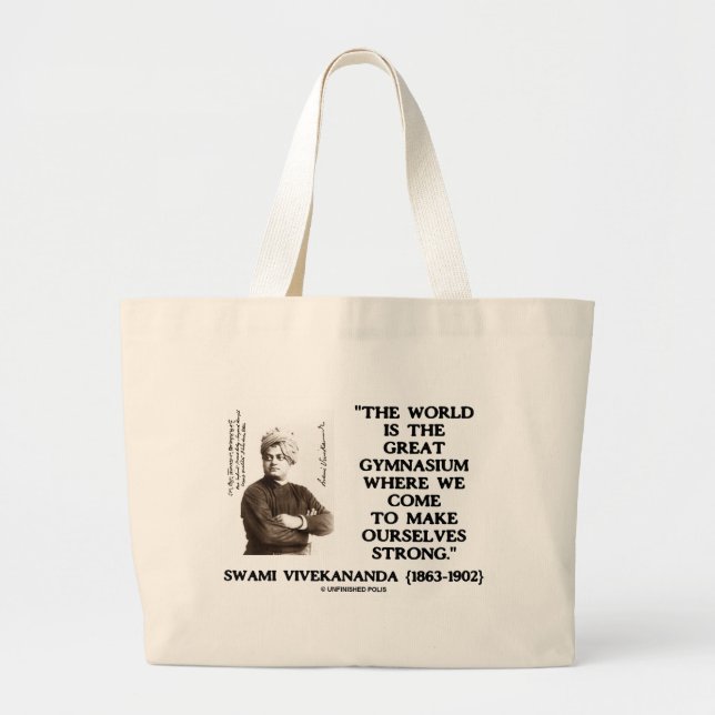 Tote Bag Swami Vivekananda Monde Grand Gymnase Fort (Devant)