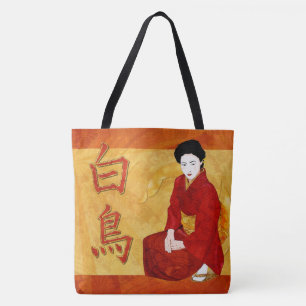 Tote Bag SwanGeisha Art folklorique japonais