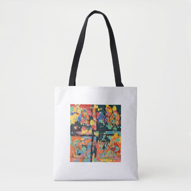 Tote Bag Sweat - shirt à capuche Abstrait (Devant)