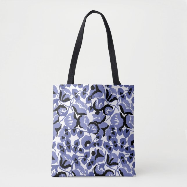 Tote Bag Sweet Pea (Periwinkle) Fine Art (Devant)