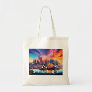 Tote Bag Sydney Skyline Abstrait Art