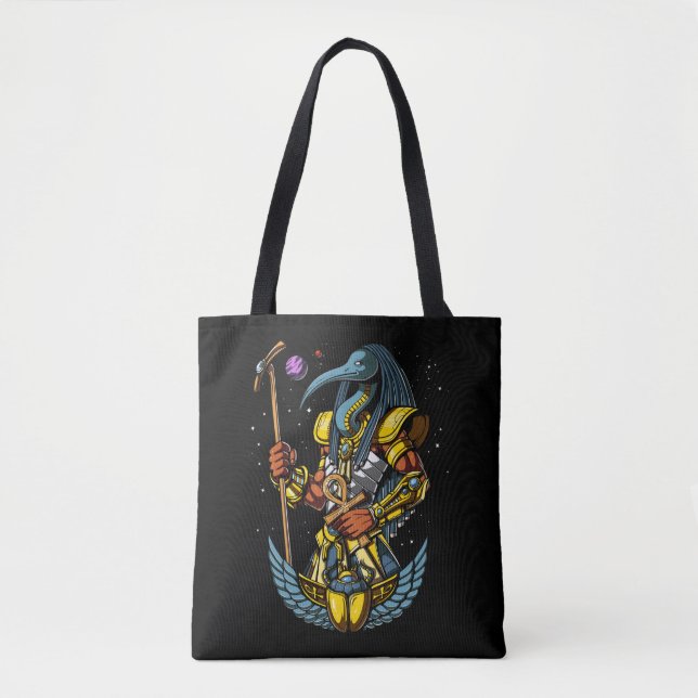Tote Bag Symbole antique de Dieu de Thoth de scarabée (Devant)