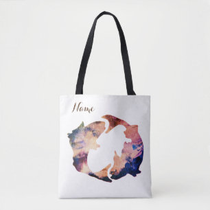 Tote Bag Symbole Astrologie Pisces Personnalisé