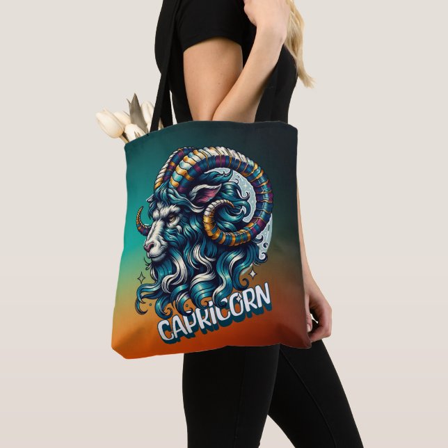 Tote Bag SYMBOLE Astrologique Horoscope Capricorne (De près)