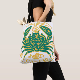 Tote Bag Symbole cancéreux du Zodiaque sur un