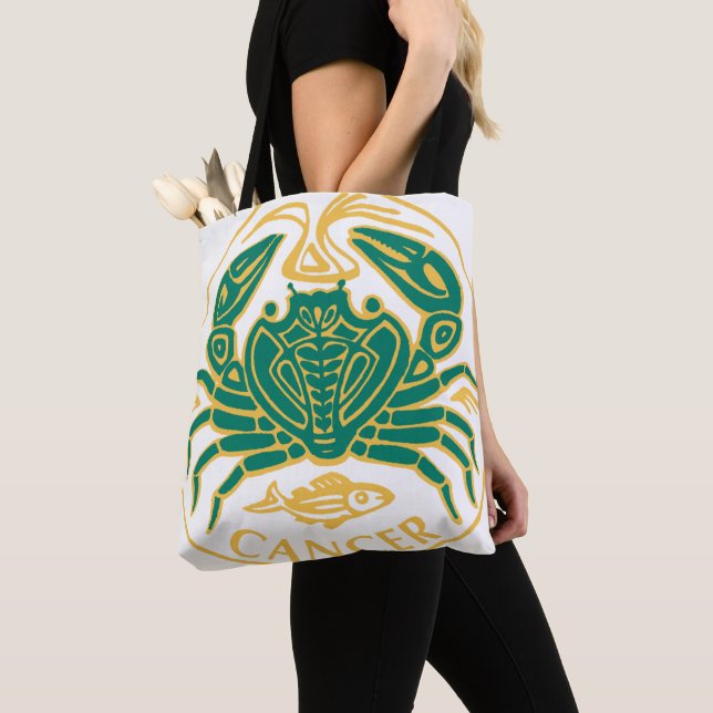 Tote Bag Symbole cancéreux du Zodiaque sur un (De près)
