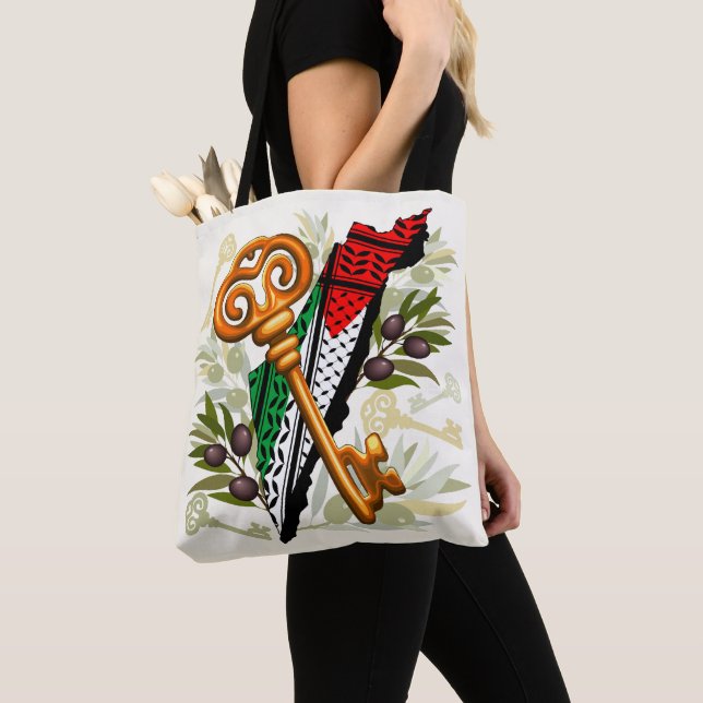 Tote Bag Symbole clé palestinien du droit au retour (De près)