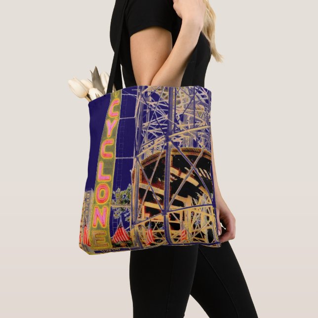 Tote Bag SYMBOLE CYCLABLE Rollercoaster (De près)
