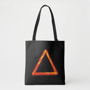 Tote Bag Symbole d'alchimie d'élément de feu lame