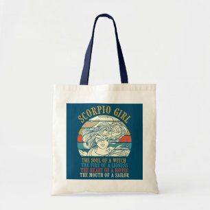 Tote Bag Symbole d'astrologie féminine Scorpio Anniversaire