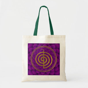 Tote Bag Symbole de Choku Rei d'or sur le lotus