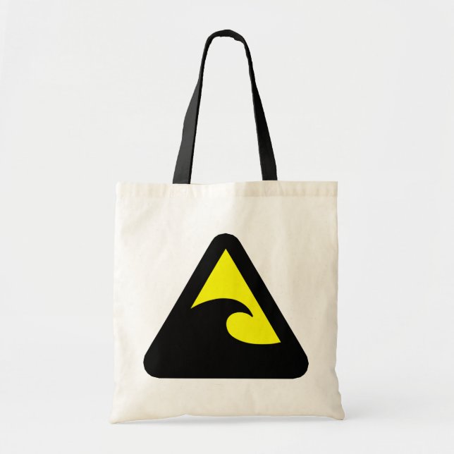 Tote Bag Symbole de danger du tsunami (Devant)
