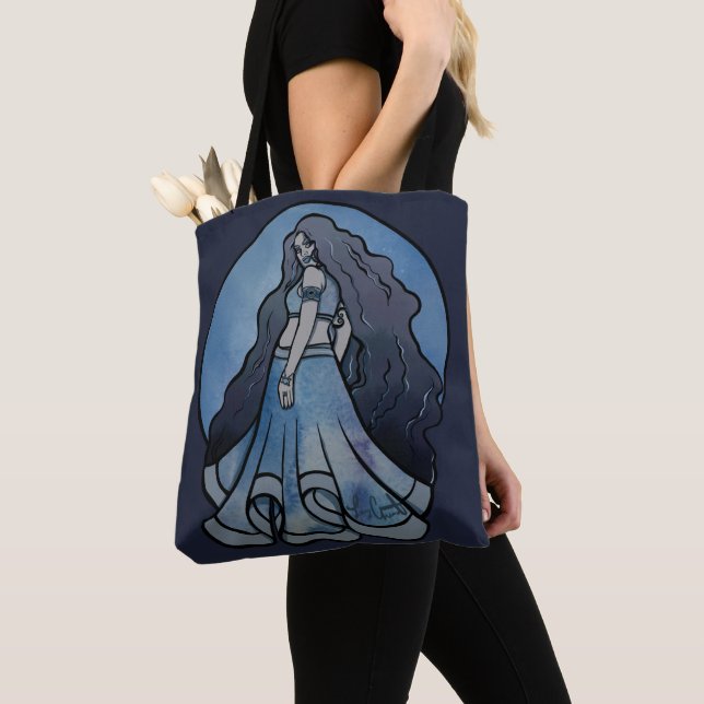 Tote Bag Symbole de la lune triple Wicca déesse (De près)