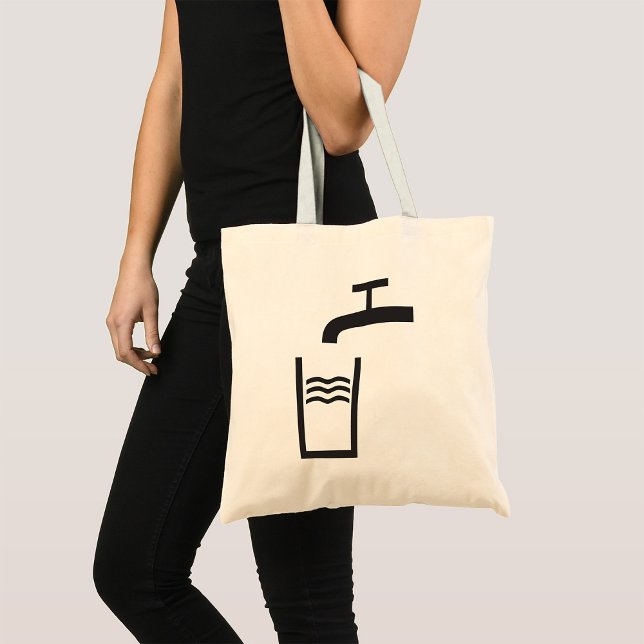 Tote Bag Symbole de l'eau du robinet (Créateur téléchargé)