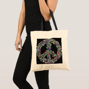 Tote Bag symbole de paix arc-en-ciel Nouvel An
