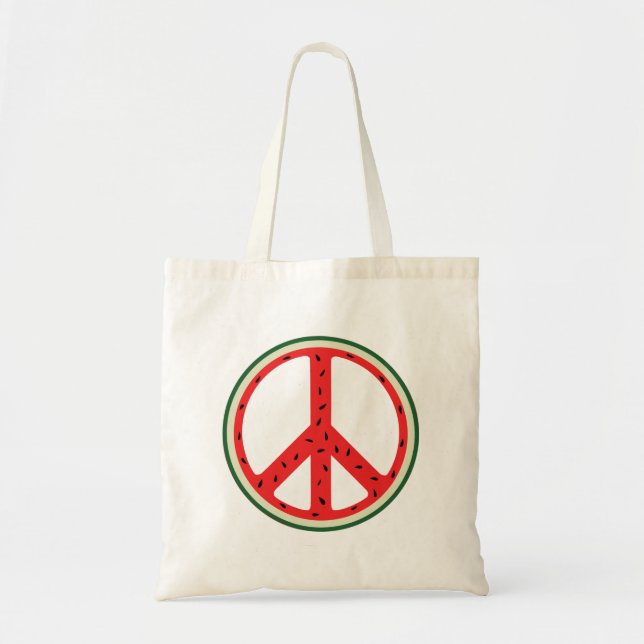 Tote Bag Symbole de paix de la pastèque pour la Palestine (Devant)