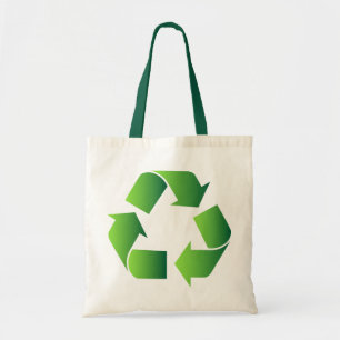 Tote Bag Symbole de recyclage vert