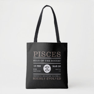 Tote Bag Symbole des Poissons du Zodiaque, Astrologique