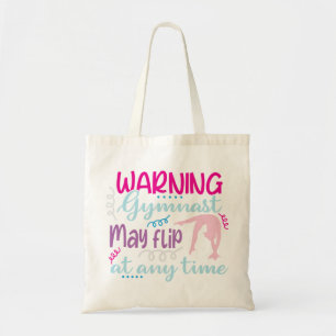 Tote Bag Symbole drôle gymnaste fille rose bleu pourrait fl
