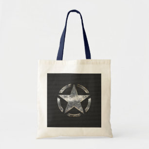 Tote Bag Symbole étoile sur une décoration de style carbone