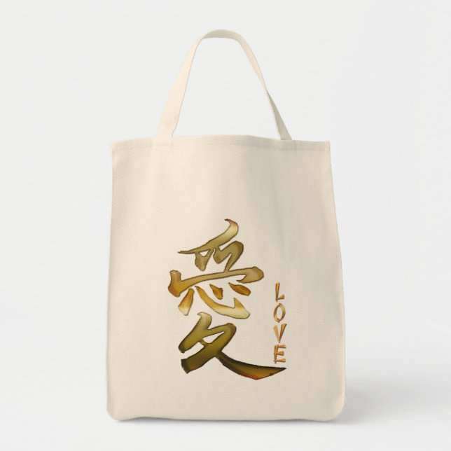 Tote Bag SYMBOLE KANJI POUR LA Série LOVE (Devant)