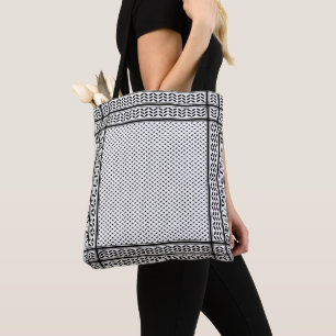 Tote Bag Symbole Keffiyeh de la Palestine Motif de résistan