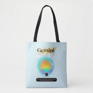 Tote Bag Symbole moderne Zodiac Gemini Citation Air Element