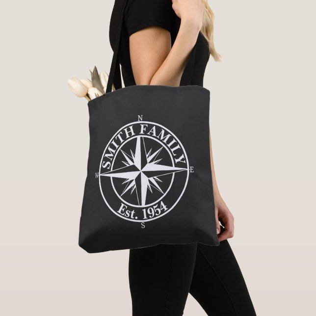 Tote Bag Symbole personnalisable du monogramme étoile de la (De près)