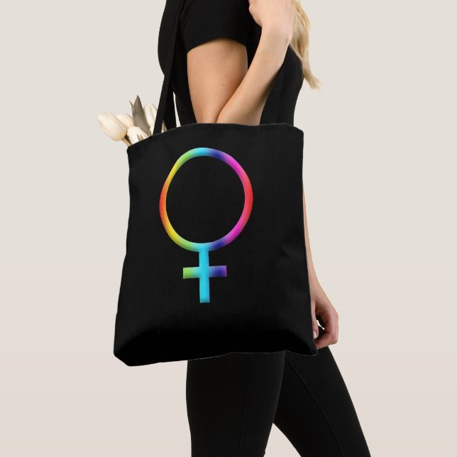 Tote Bag Symbole Vénus arc-en-ciel Astrologie Zodiac Planèt (De près)