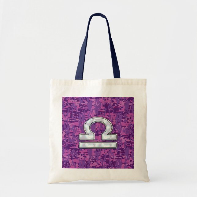 Tote Bag Symbole Zodiaque de la Libra moderne sur Camo numé (Devant)
