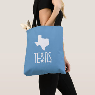 Tote Bag Symboles du Texas, état du Texas, bleu