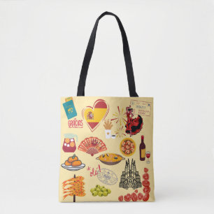 Tote Bag Symboles espagnols Amateurs de voyage