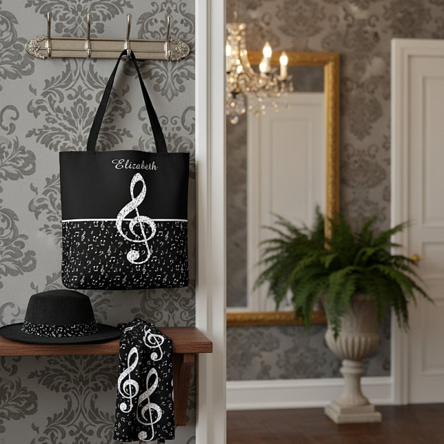Tote Bag symboles musicaux personnalisés (Créateur téléchargé)