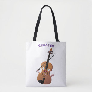 Tote Bag Sympa drôle violon personnage de dessin animé