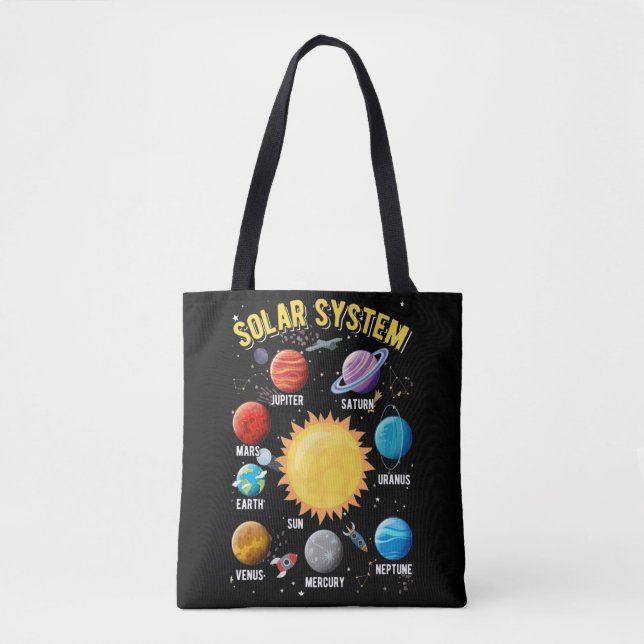 Tote Bag Système Solaire Garçon Girls Planètes mignonnes As (Devant)