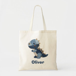 Tote Bag T-Rex bébé en denim patchwork