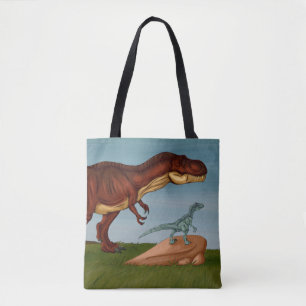 Tote Bag T-Rex et Velociraptor