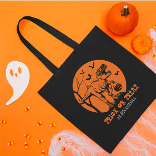 Tote Bag T Rex Halloween Dinosaur Citrouilles Éffrayants