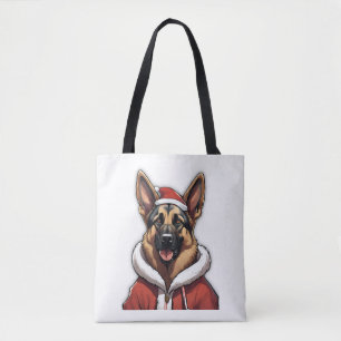 Tote Bag T-shirt père Noël Dog Premium