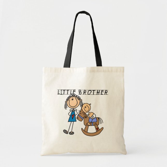 Tote Bag T-shirts de petit frère de cheval de basculage (Devant)